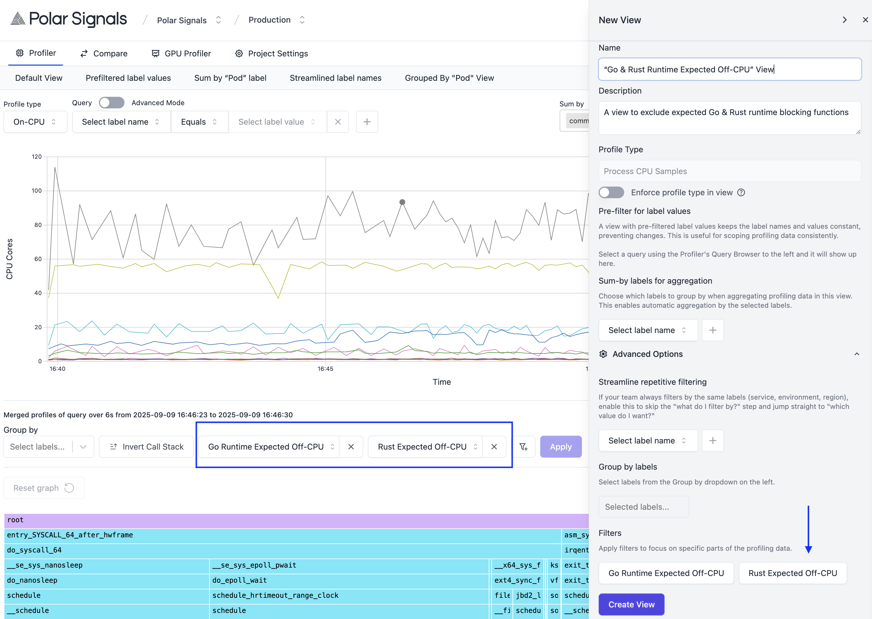 Create views with filters